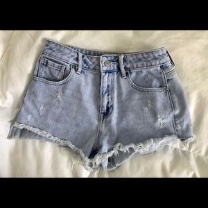 Pac Sun High Waisted Denim Shorts